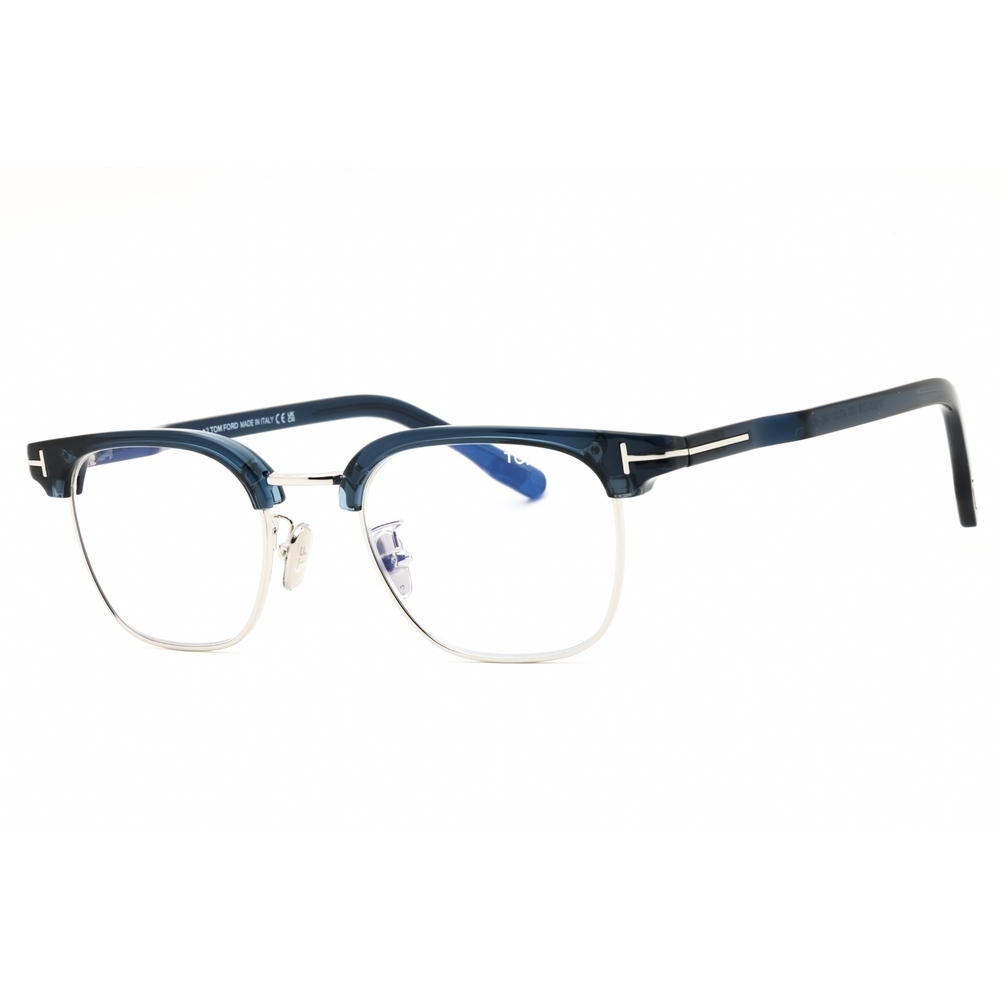Tom Ford FT5932 Eyeglasses Shiny Blue Rectangle